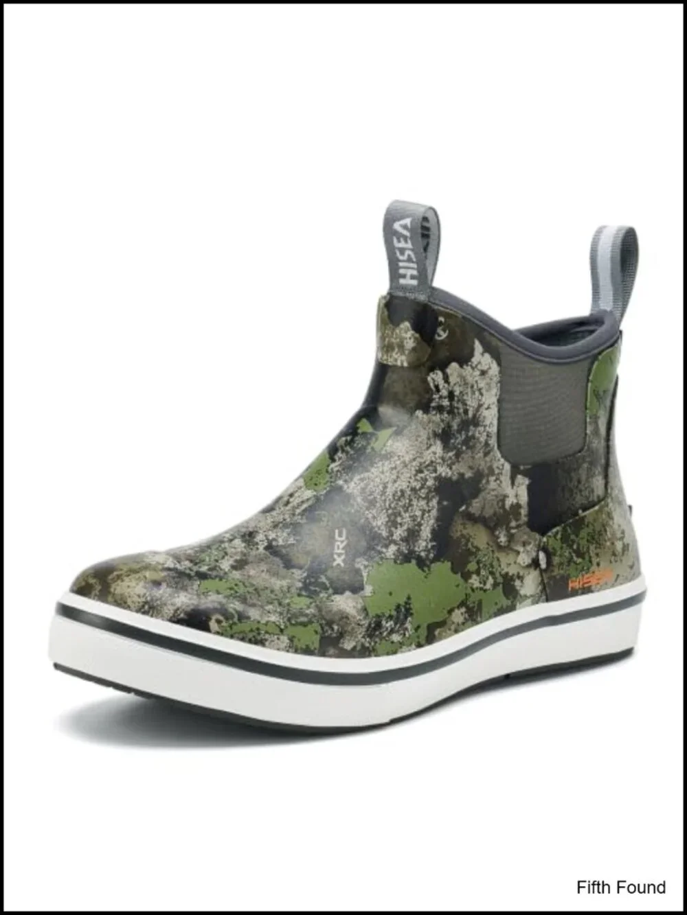 Men's Deck Rain Boots Fishing Booties Waterproof Ankle Rain Boots High Traction